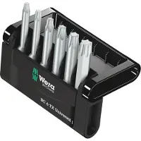 Wera Bc Tx Universal 1 Torx Bit Set 6 Pieces Gris