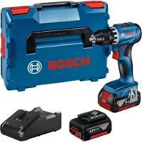 Bosch Perceuse-visseuse 18V GSR 18V-45 + 2 batteries GBA 3Ah + chargeur en coffret L-BOXX - - 06019K3204