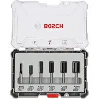 Bosch Accesorios 2607017465 6 Mm Milling Cutters Bit 6 Pieces Argenté One Size / EU Plug 220V