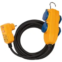 Brennenstuhl 1168720010 Schutzadapterleitung FI IP44 5m Powerblock s
