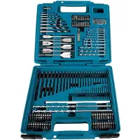 Makita E-06270 Drill Set 212 Units Bleu,Argenté