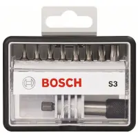 Bosch 2607002562 - Set 9 pièces embout de vissage court qualité extra-dure Robust Line S 25 mm