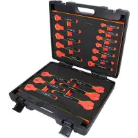 Ks Tools Jeu de clés à fourche avec isolation de protection 18 pièces - 118.1500