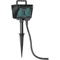 Brennenstuhl Gartensteckdose 1154450 multiprise pour pelouse 4 connexions, 10 m