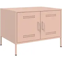 vidaXL Table basse rose 68x50x50,5 cm Acier