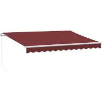 vidaXL Auvent manuel rouge vin 350x250 cm