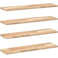 vidaXL Étagères flottantes 4 pcs 100x20x2 cm acacia massif non traité