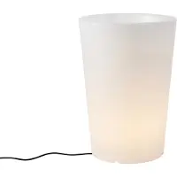 QAZQA Lampadaire d'extérieur blanc 60 cm pot de fleurs IP44 - Verano