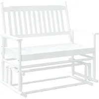 vidaXL Banc balancelle blanc 118x70x104,5 cm bois massif de peuplier