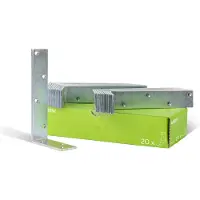 GAH Alberts Equerres L200x100 mmmm B.40mm Acier brut (Par 20)
