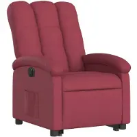 vidaXL Fauteuil relax avec releveur électrique Tissu rouge vin