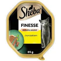 Sheba Finesse tray Alimentation humide complète pour chats adultes avec mousse de poulet 22x85g