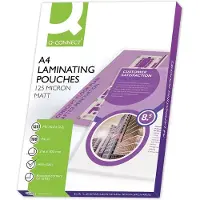Q-CONNECT 303x216 125mc Laminating Bag Clair