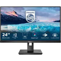 Philips S-line 242S1AE - Écran LED - 24" (23.8" visualisable) - 1920 x 1080 Full HD (1080p) @ 75 Hz - IPS - 250 cd/m² - 1000:1 - 4 ms - HDMI DVI-D VGA DisplayPort - haut-parleurs - texture noire