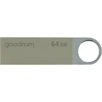 Goodram UUN2-0640S0R111 - 64 Go - USB type A - 2.0 - 20 Mo/s - 9 g - argenté (64 Go, USB-A), Clé USB, Argent