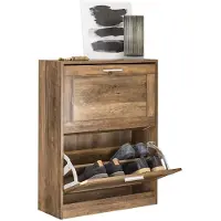 SoBuy Meuble à chaussures - Bois - 2 abattants - 60x79x23cm