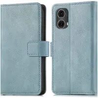 IMoshion Étui de télephone portefeuille de luxe pour Motorola Moto G85 - Bleu clair