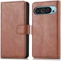 IMoshion Étui de télephone portefeuille de luxe pour Google Pixel 9 Pro XL - Marron