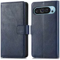 IMoshion Étui de télephone portefeuille de luxe Google Pixel 9 Pro XL - Bleu foncé