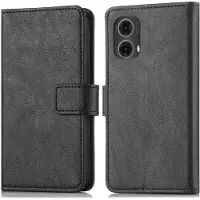 IMoshion Étui de télephone portefeuille de luxe Motorola Moto G85 - Noir