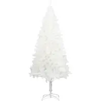 vidaXL Arbre de Noël artificiel aiguilles réalistes blanc 210 cm