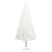vidaXL Arbre de Noël artificiel aiguilles réalistes blanc 240 cm