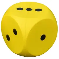 Pre-Sport Cube en mousse jaune - Jouet éducatif 14 cm