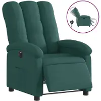 vidaXL Fauteuil relax électrique vert foncé Tissu
