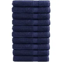 vidaXL Serviettes de qualité supérieure SOLUND 10 pcs bleu marine