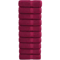 vidaXL Serviettes d'invité de qualité supérieure SOLUND 10pcs bordeaux