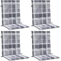 vidaXL Coussins de chaise de jardin à dossier bas lot de 4