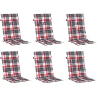 vidaXL Coussins de chaise de jardin pour chaises à haut dossier 6 pcs. 120x50x3 cm Tissu