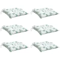 vidaXL Coussins de chaise lot de 6 à motif de feuilles 50x50x7 cm