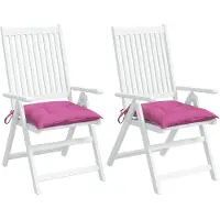 vidaXL Coussins de chaise lot de 2 rose 40x40x7 cm tissu