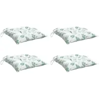 vidaXL Coussins de chaise lot de 4 à motif de feuilles 50x50x7 cm