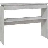 vidaXL Table console gris béton 102x30x80 cm bois d'ingénierie