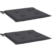 vidaXL Coussins de chaise de jardin lot de 2 anthracite 40x40x4 cm