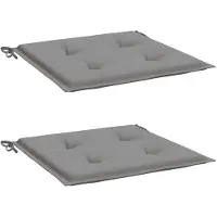 vidaXL Coussins de chaise de jardin lot de 2 gris 50x50x3 cm