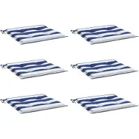 vidaXL Coussins de chaise de jardin lot de 6 40x40x4 cm tissu