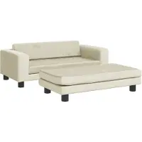 vidaXL Lit pour chien avec extension Crème 100x50x30 cm Velours