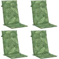 vidaXL Coussins de chaise à dossier haut lot de 4 modèle de feuille
