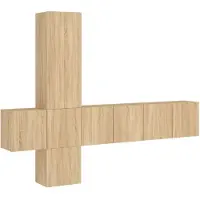vidaXL Meuble-paroi 5 pièces chêne Sonoma bois composite