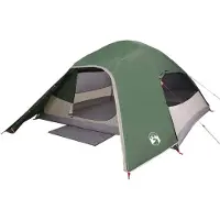 vidaXL Tente de camping dôme 4 personnes Vert Étanche