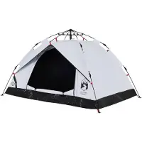 vidaXL Tente de camping dôme 2 personnes Blanc Obscurci Quick Release