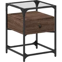 vidaXL Table de chevet chêne marron 40x40x55 cm bois d’ingénierie