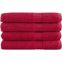 vidaXL Serviettes de sauna de qualité supérieure SOLUND 4 pcs rouge