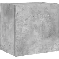 vidaXL Armoire TV murale gris béton 40,5x30x40 cm Bois composite