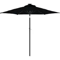 vidaXL Parasol avec mât en acier noir 225x225x212 cm