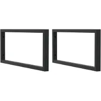 vidaXL Supports de lavabo 2 pcs. noir rectangulaire acier