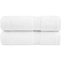 vidaXL Serviettes de bain de qualité supérieure SOLUND 2 pcs blanc